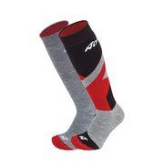 mid grey / red / black